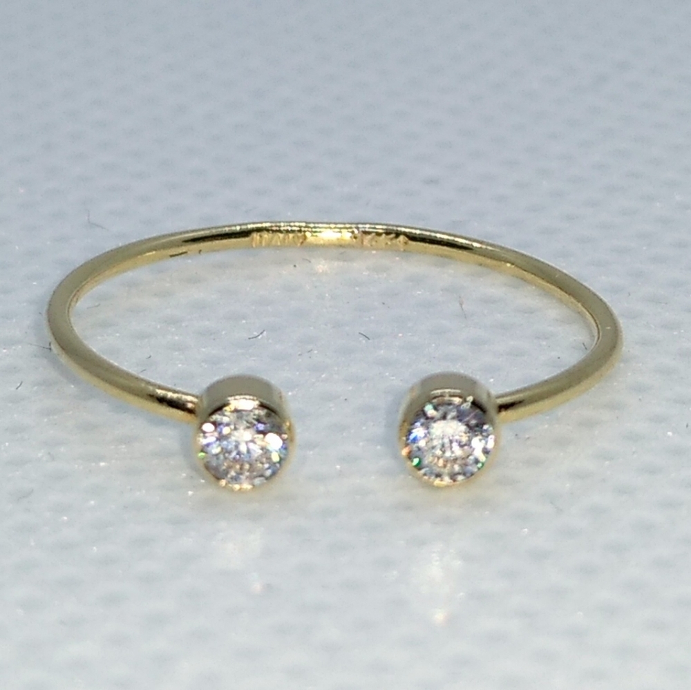 14K CZ Stacking Ring